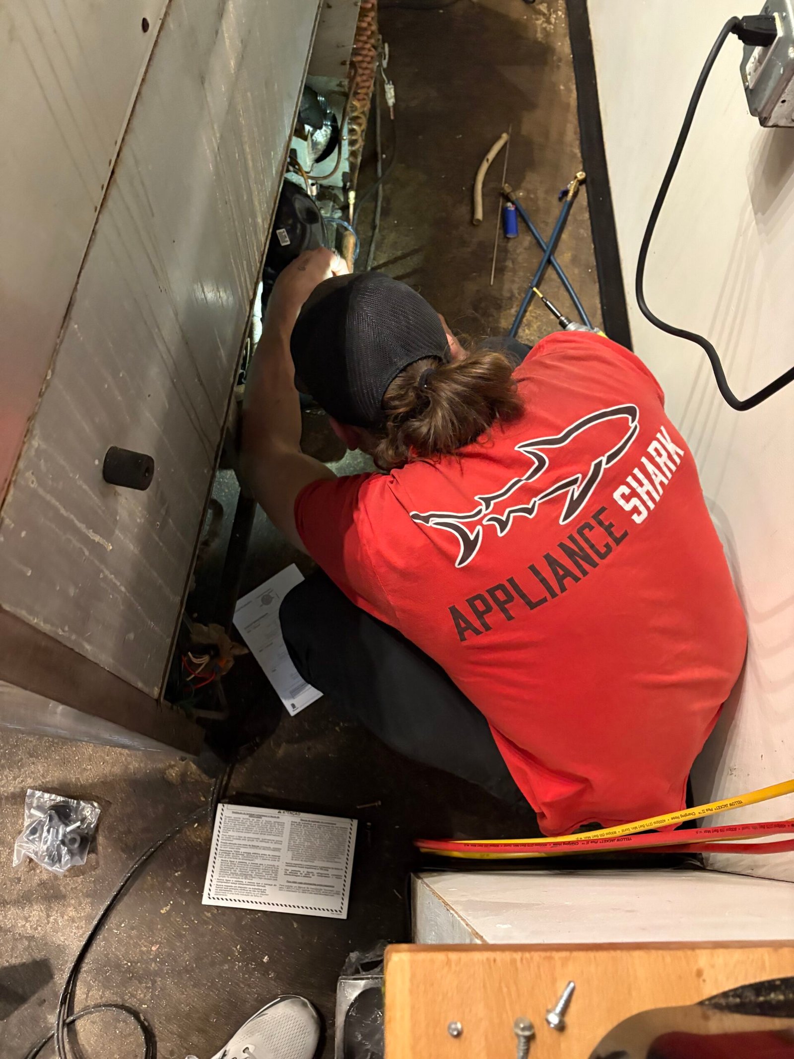 Appliance Shark technician at work